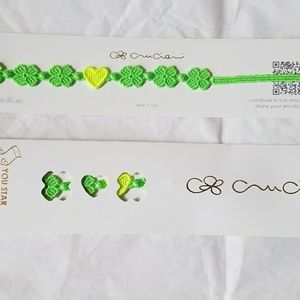 Cruciani Bracelet You Star Green Lime NIB NEW Auth